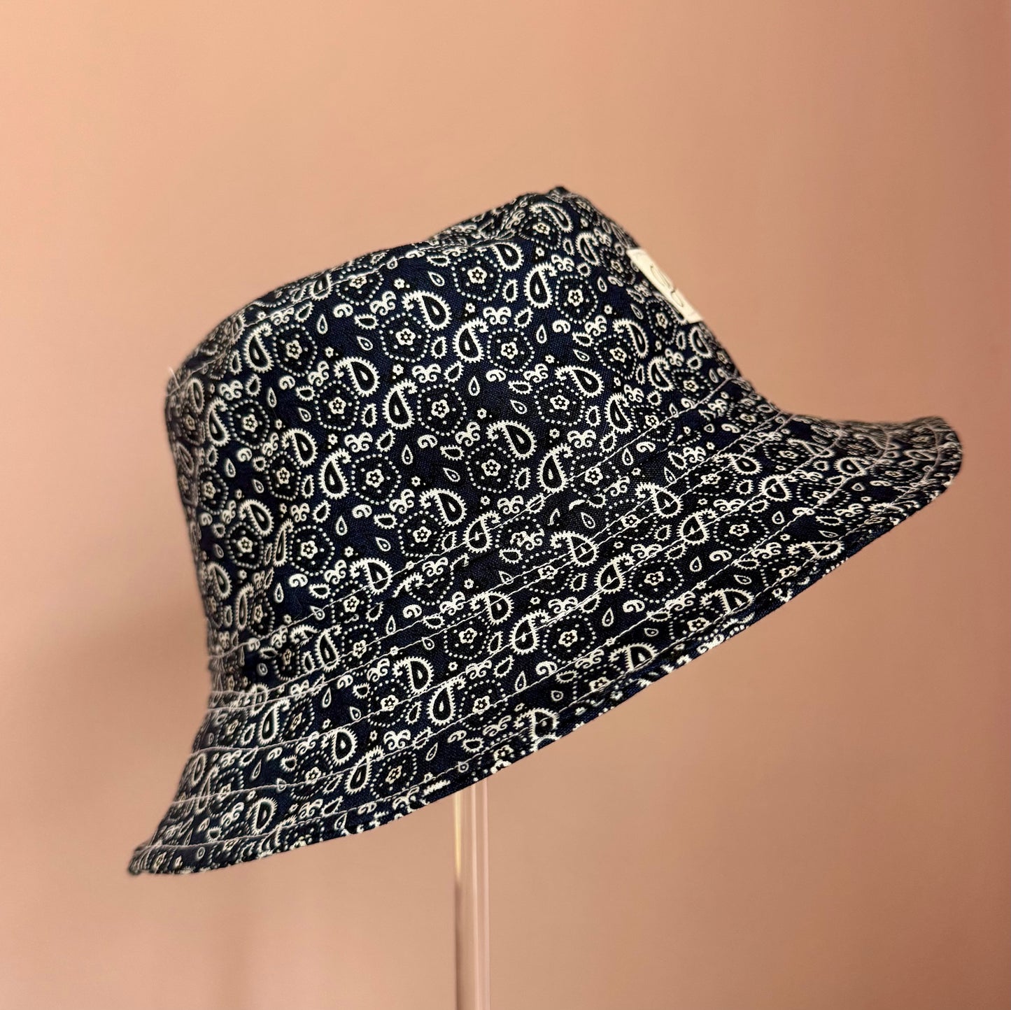 Navy Blue Paisley Bucket Hat - Toddler