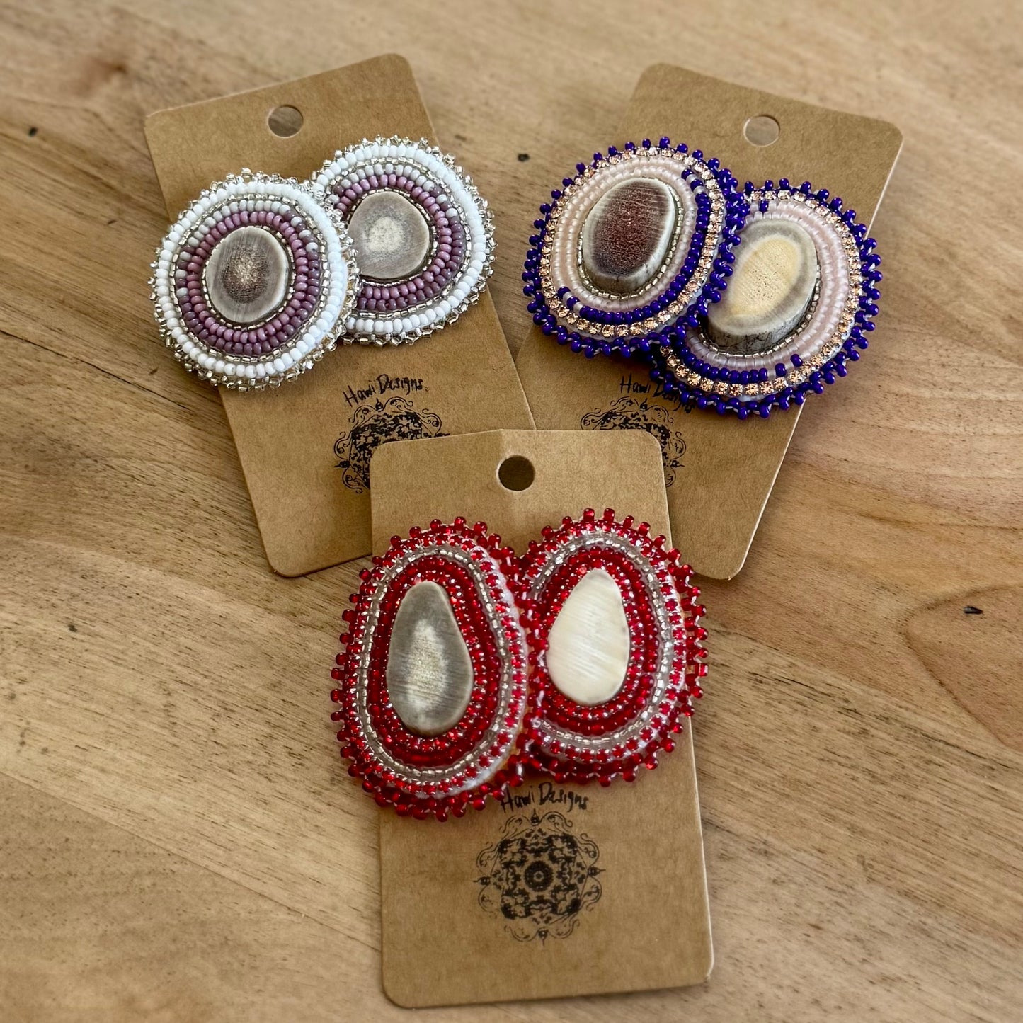 Red Deer Antler Earrings