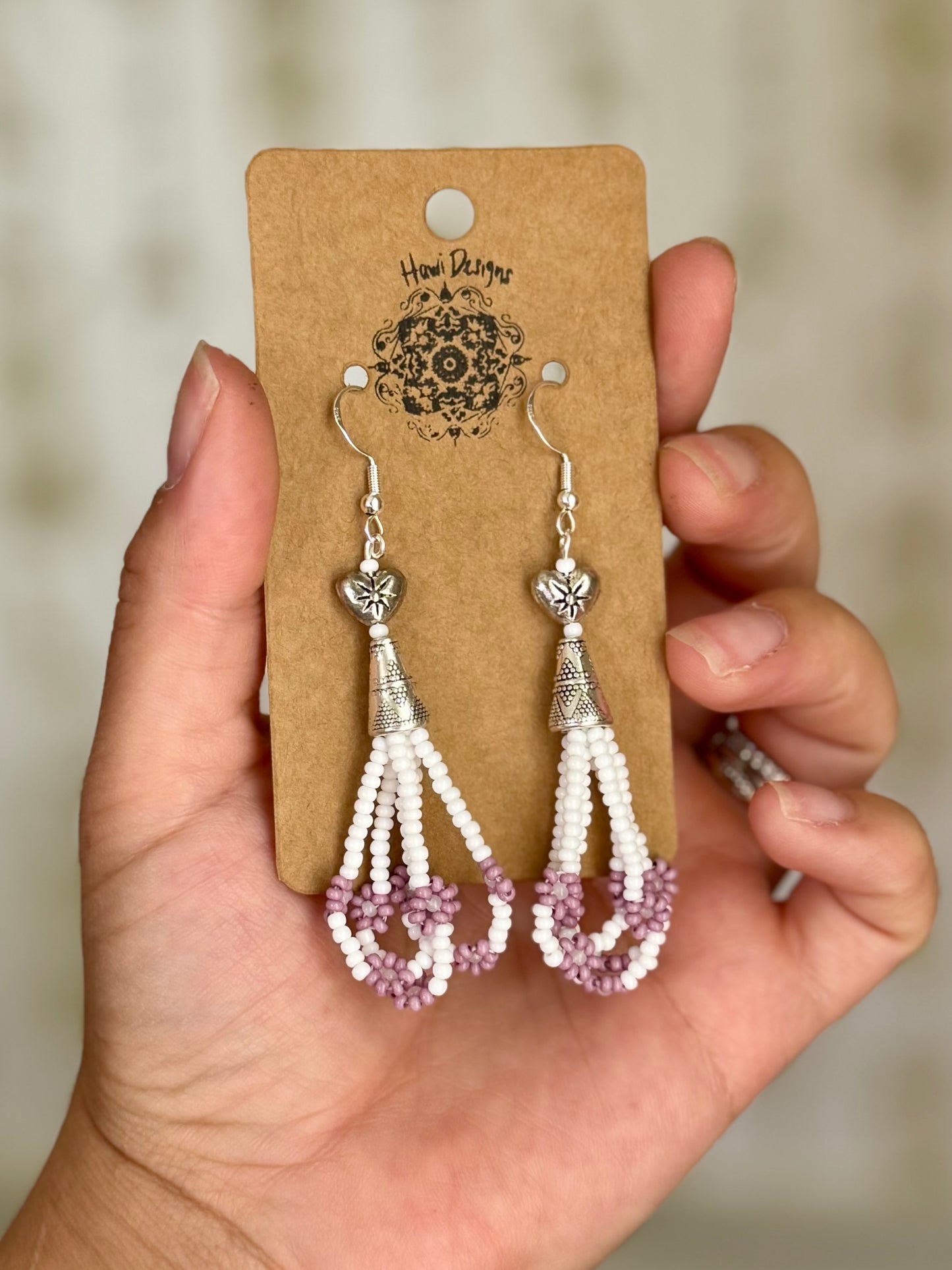 White w/ Purple Daisies