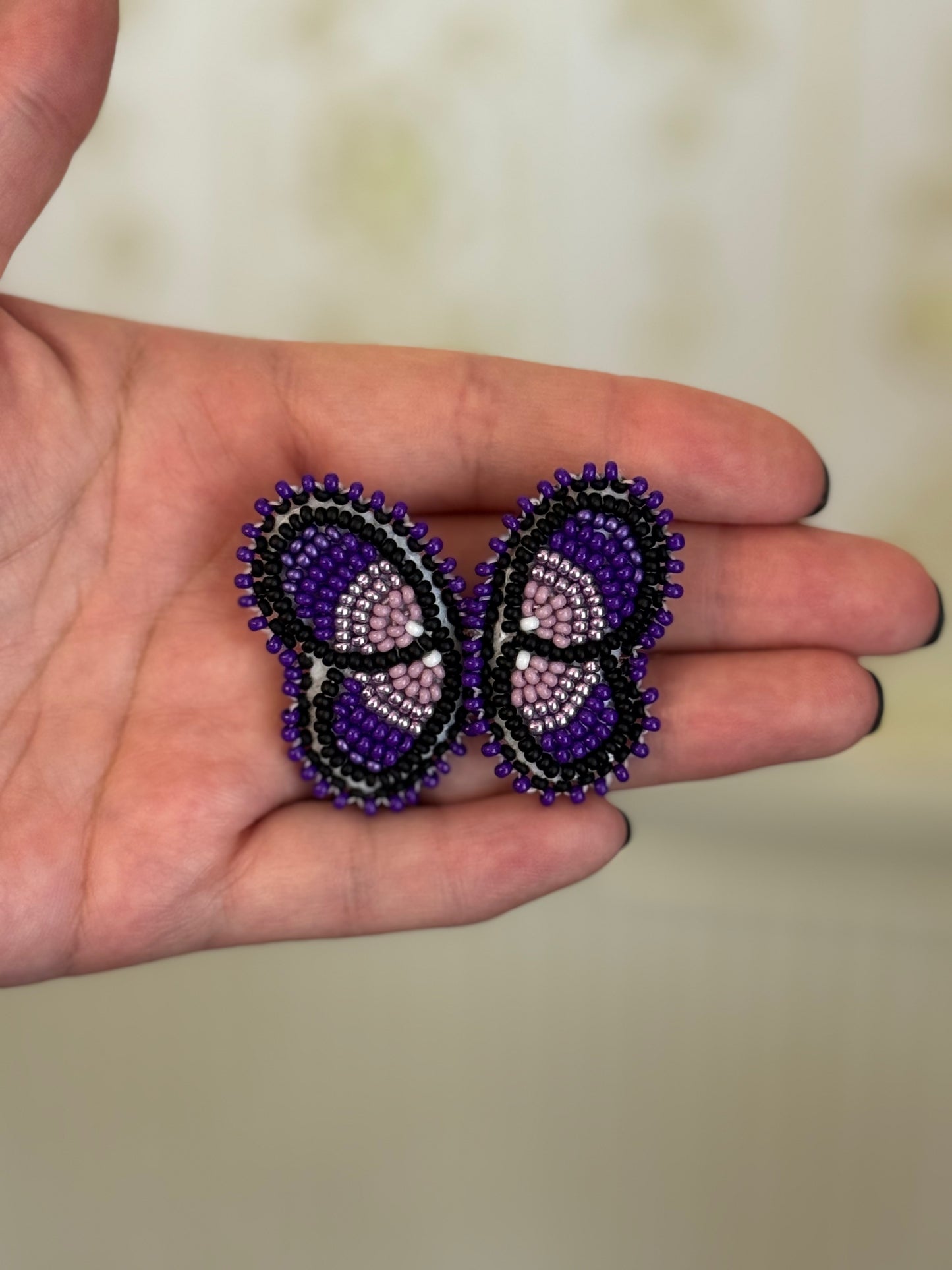 Purple Butterfly Earrings