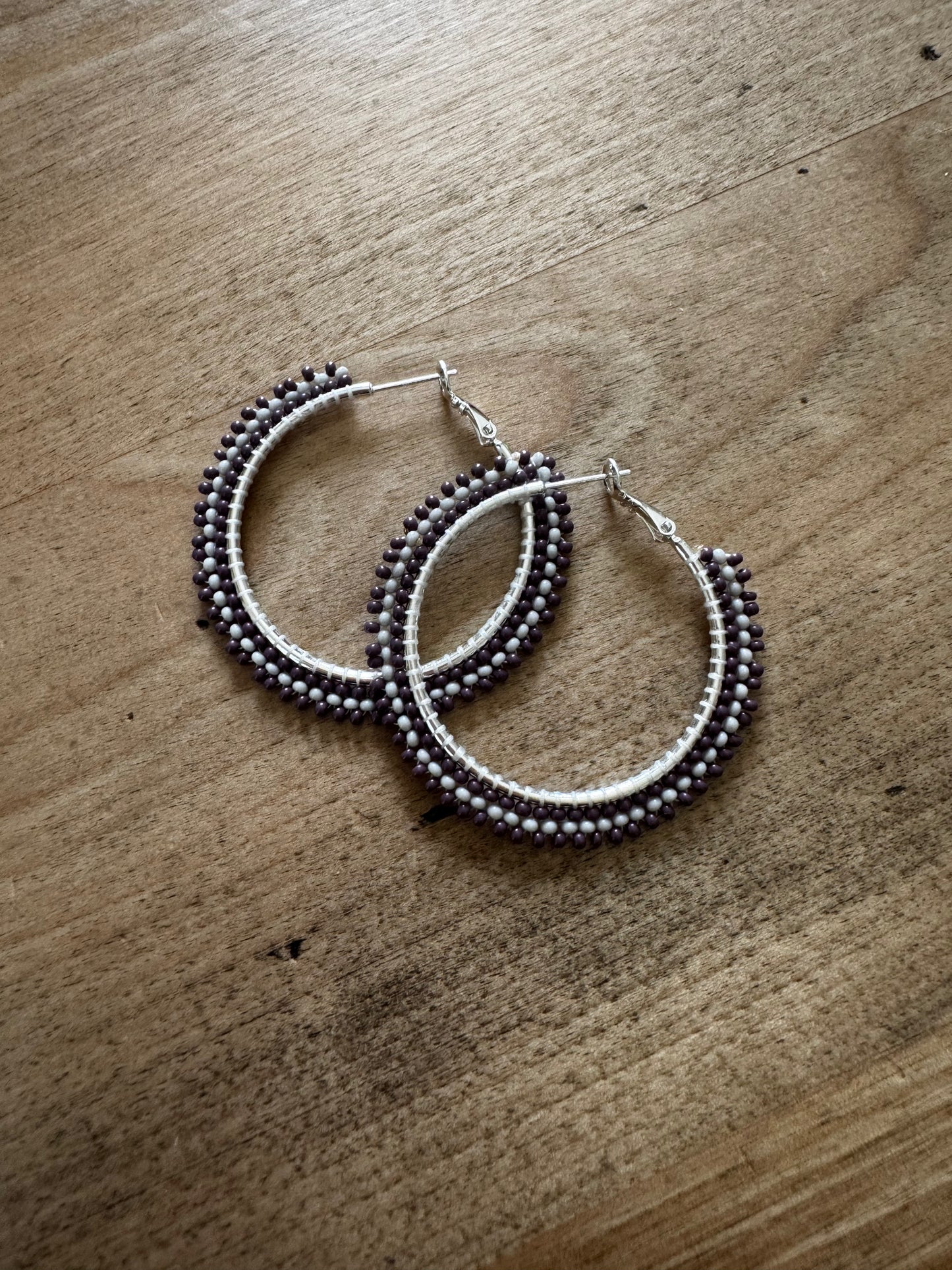 Purple & Gray Hoops