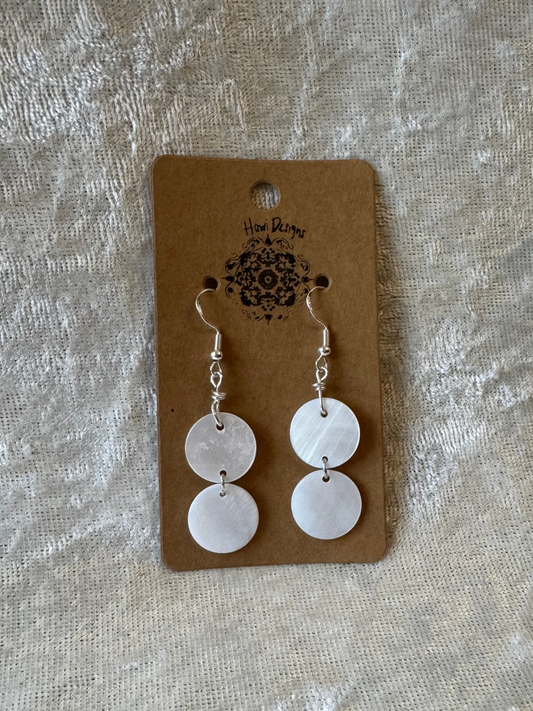 Stacked Mother of Pearl Coins - Hooks