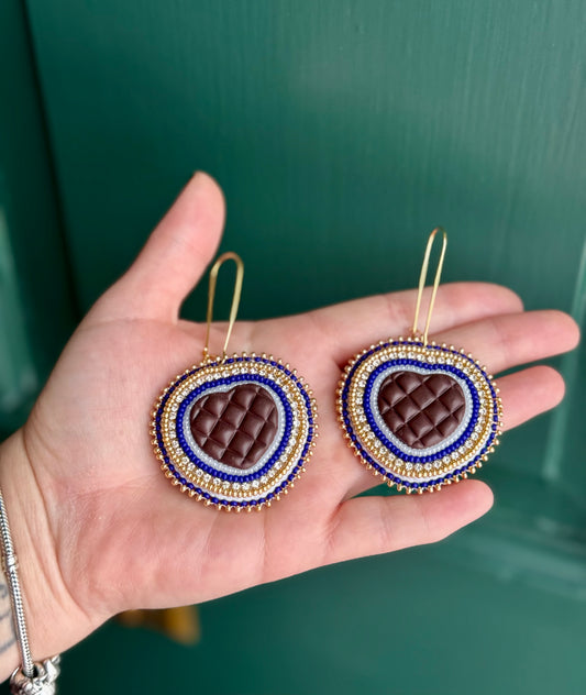 Navy Blue Chocolate Hearts