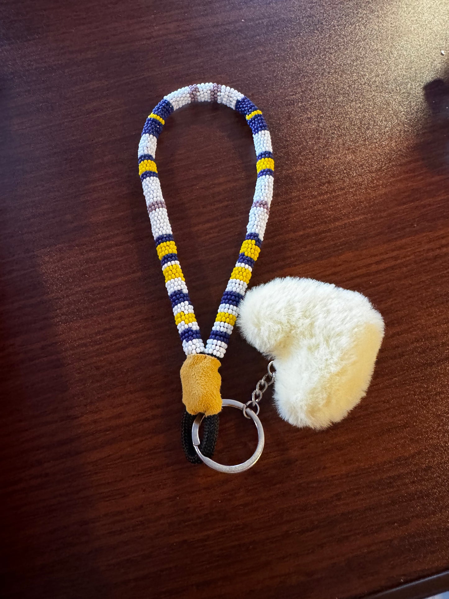 Yellow Heart Wristlet