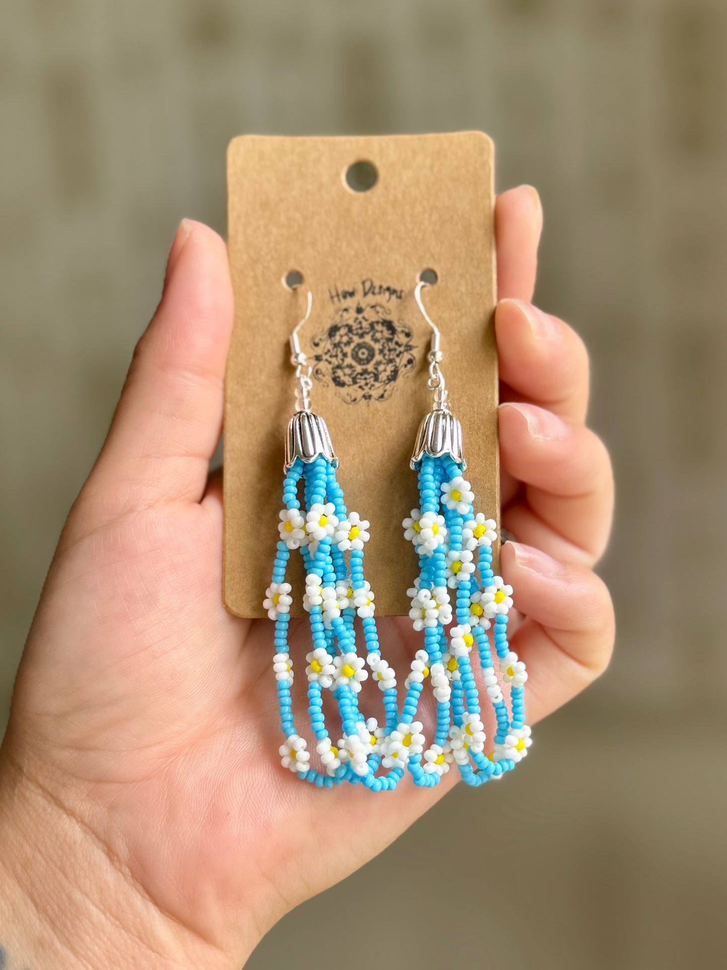 Baby Blue with White Daisies