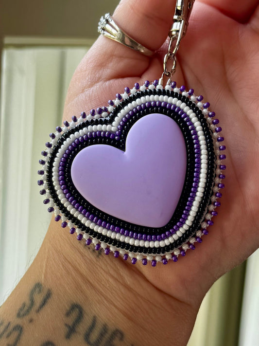 Purple Heart Keychain