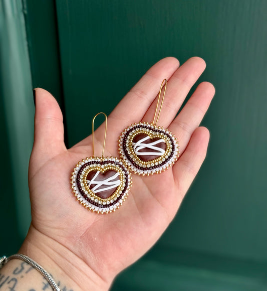 Gold Chocolate Drizzled Hearts