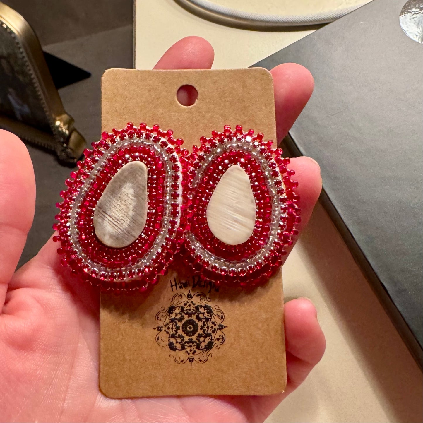 Red Deer Antler Earrings