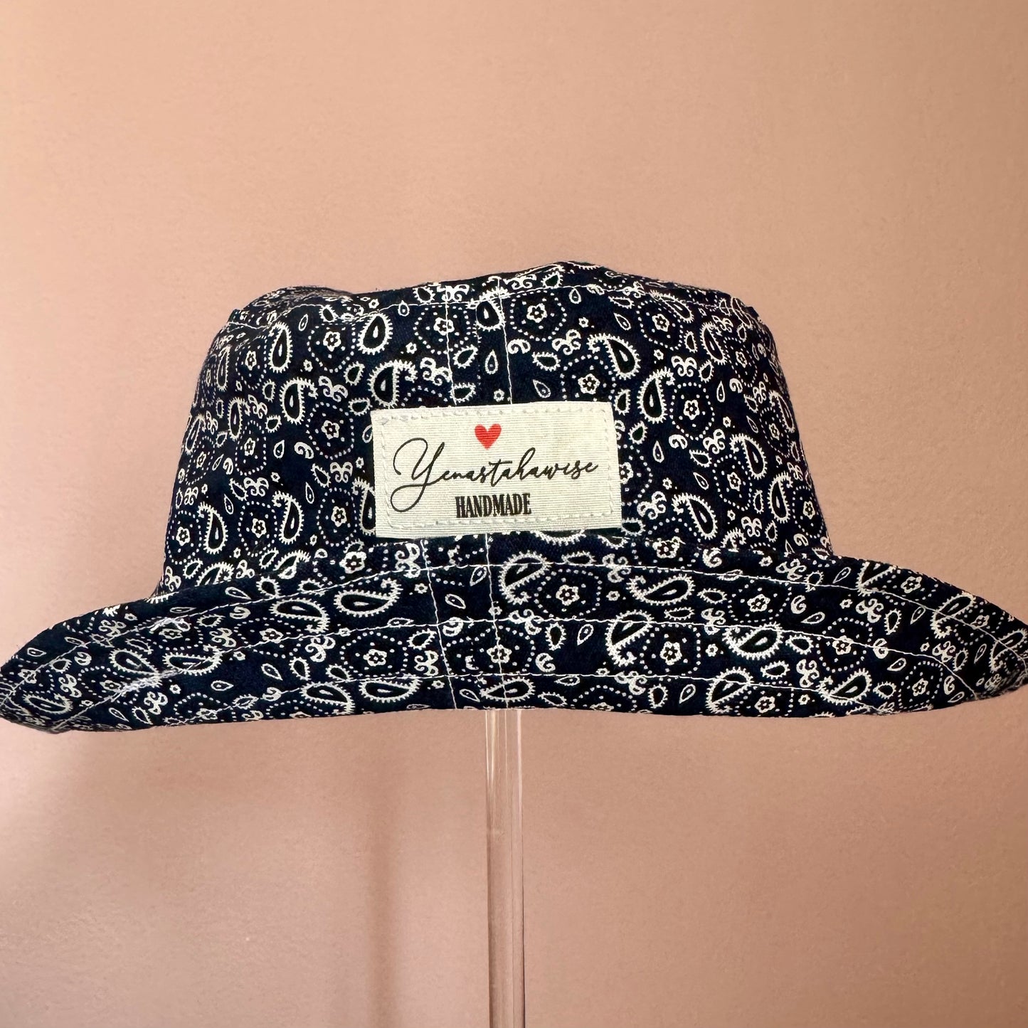 Navy Blue Paisley Bucket Hat - Toddler