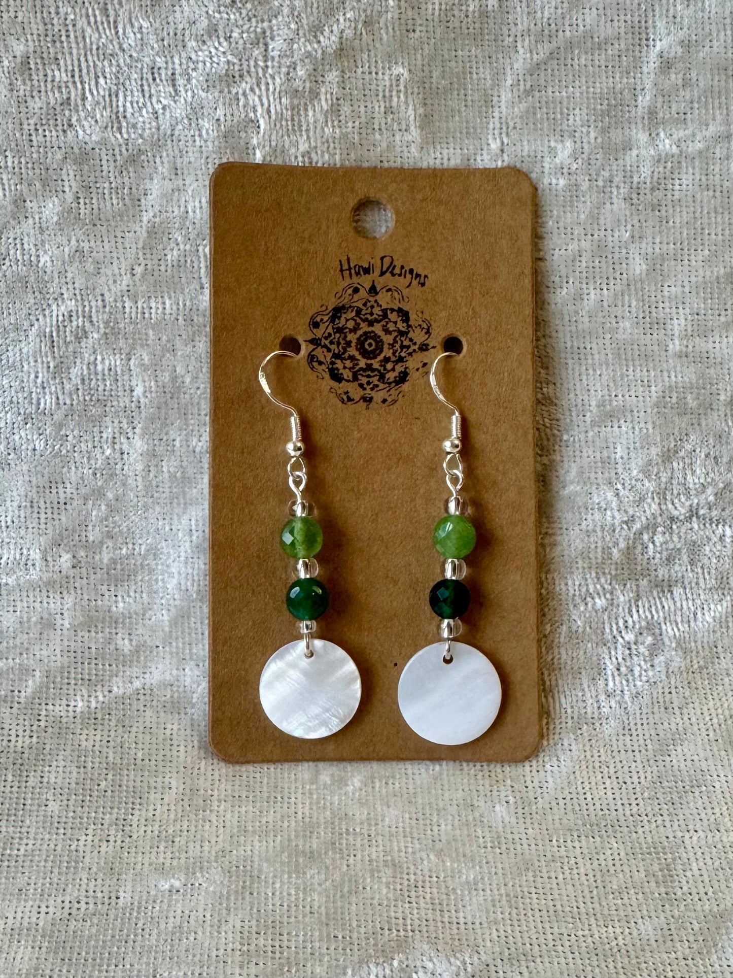 Green Quartz & Mother of Pearl Coins