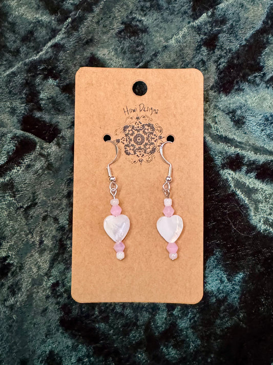 Pink & White Mother of Pearl Earrings