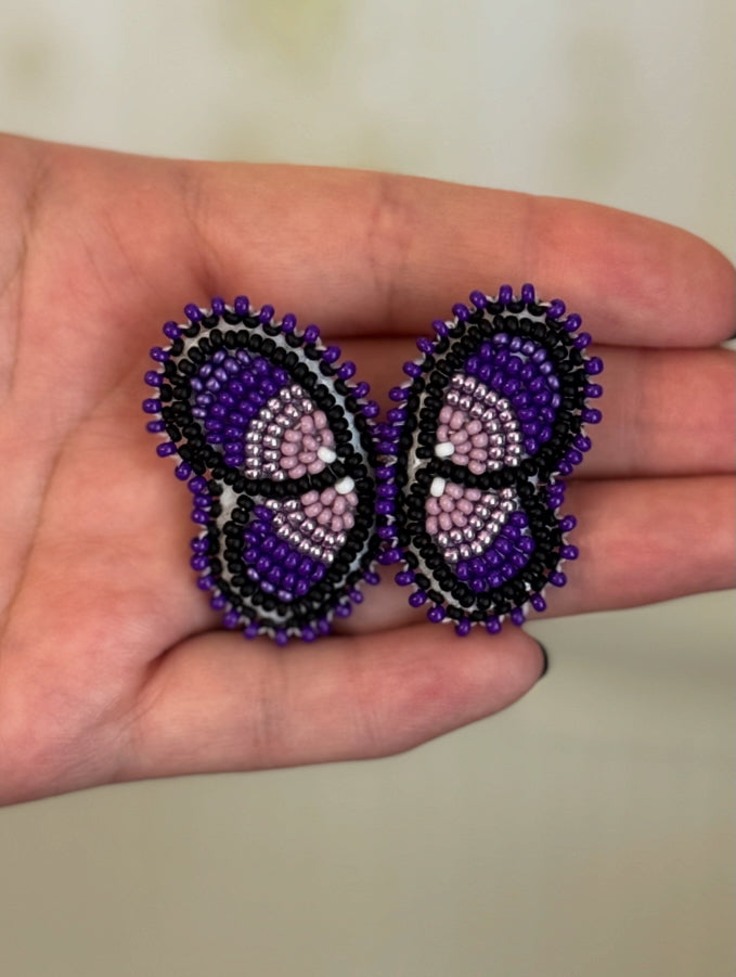 Purple Butterfly Earrings