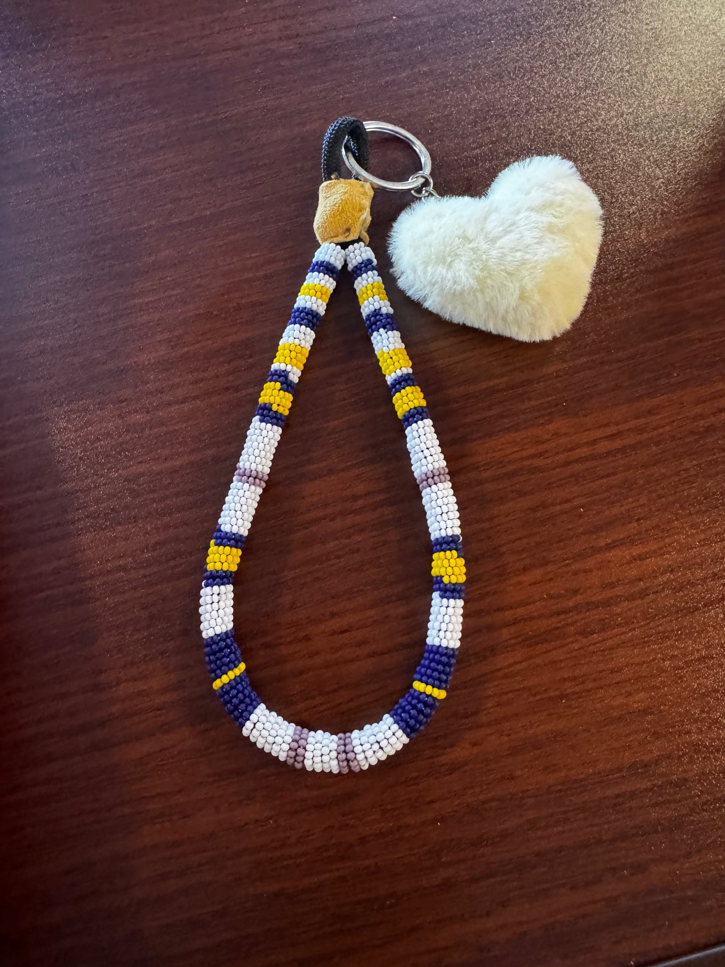 Yellow Heart Wristlet