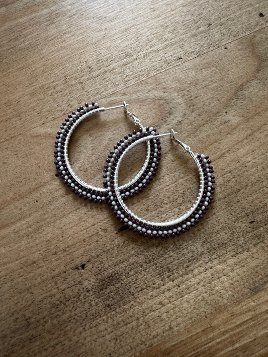 Purple & Gray Hoops